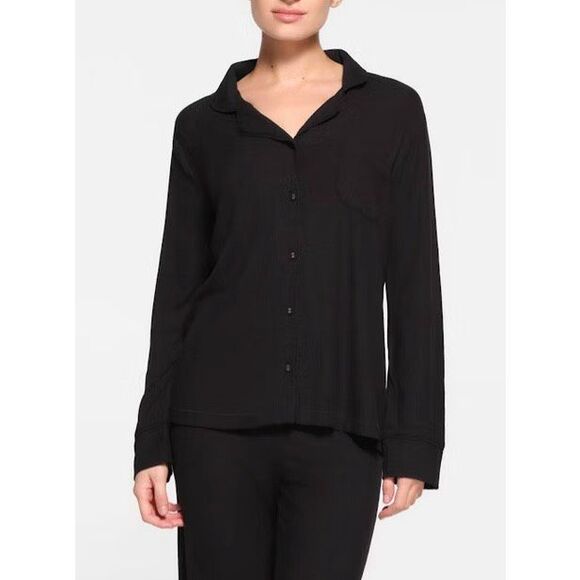SKIMS Other - SKIMS Soft‎ Lounge Long Sleeve Top Ribbed Size 2X in Black NEW
